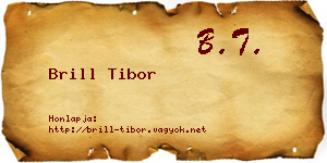 Brill Tibor névjegykártya